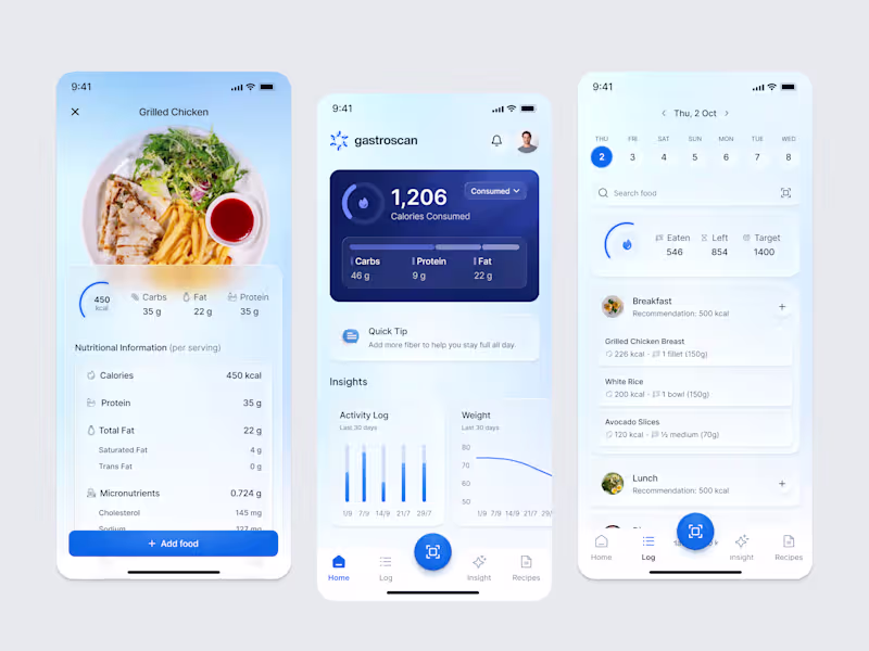 Cover image for Nutrition Tracker App Design