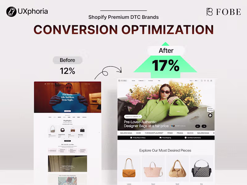 Cover image for Luxury Resale Website Redesign for Fobe