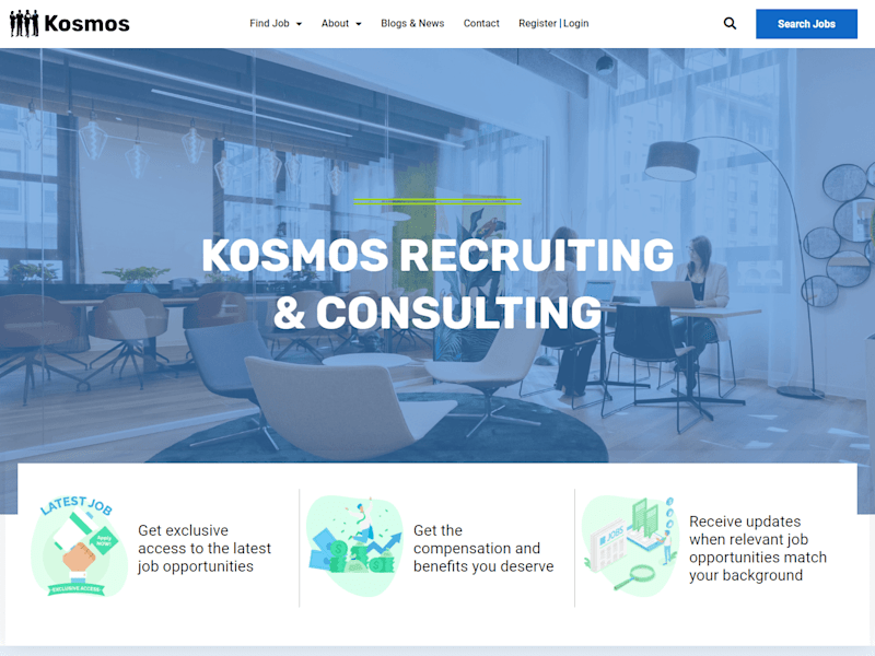 Cover image for KOSMOS Recruiting & Consulting Website