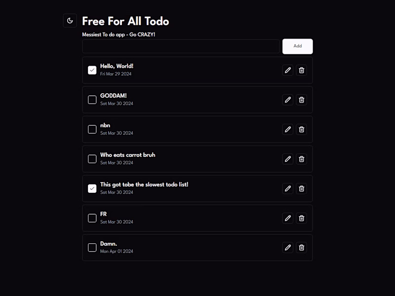 Cover image for Free-for-All ToDo