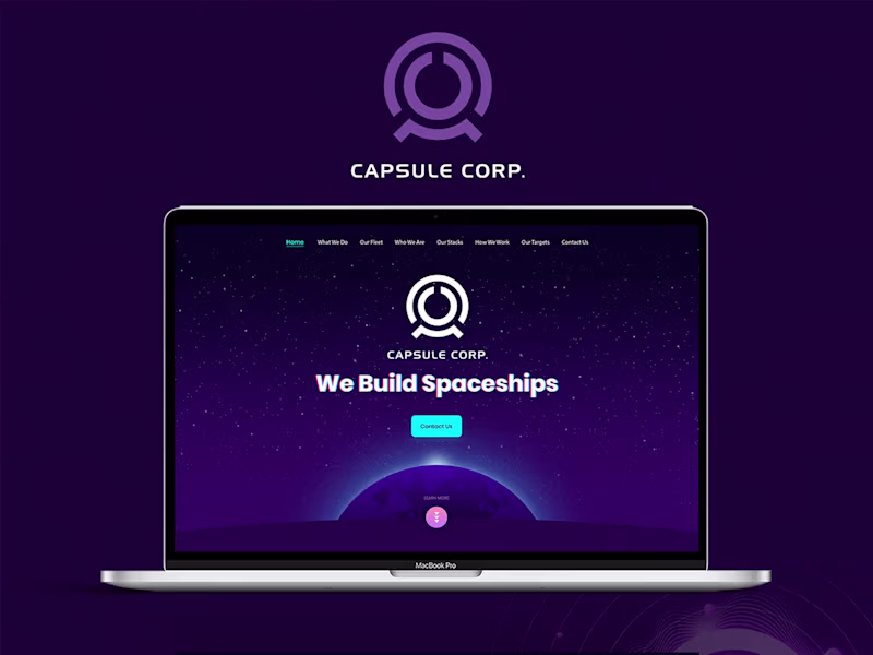 Cover image for Capsule Corp landing page