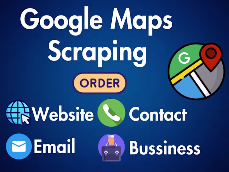 Cover image for You will get Google Maps Data Scraping Business Data with Emails