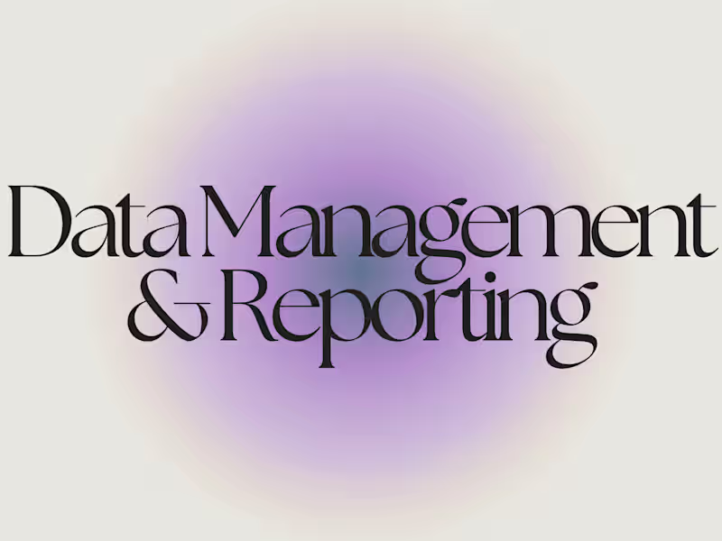Cover image for Data Management & Reporting