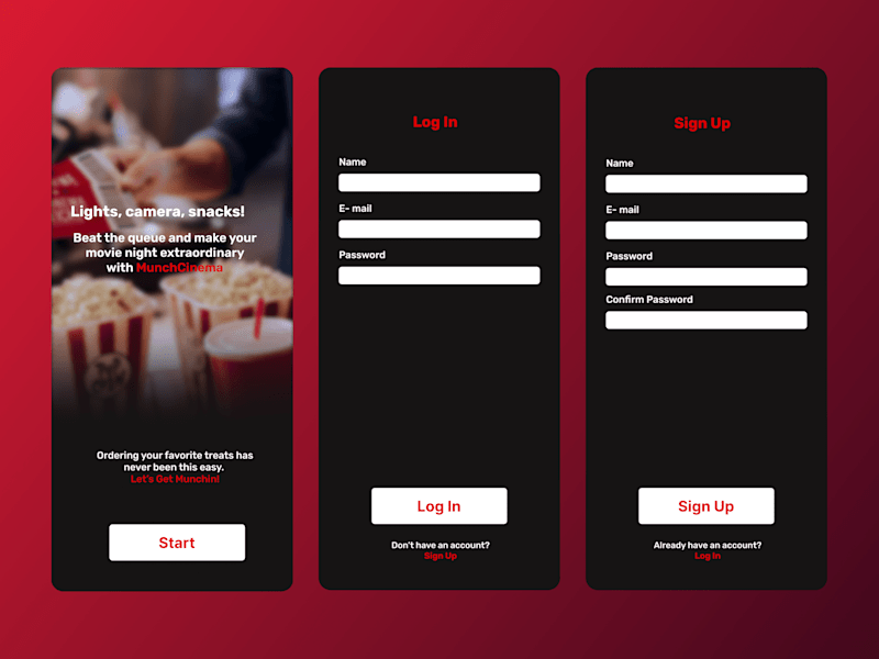 Cover image for MunchCinema- Movie Snack Ordering App