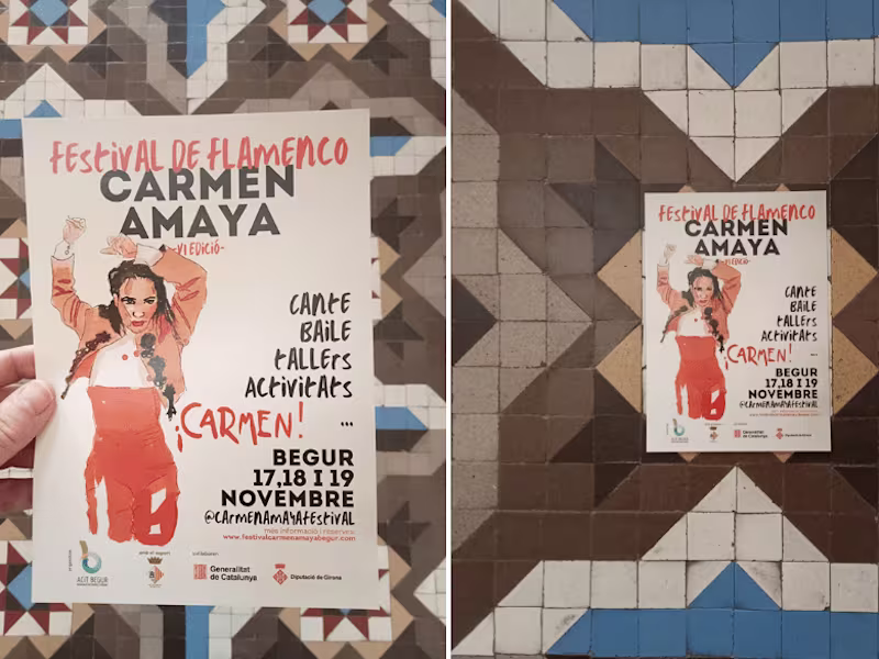 Cover image for graphic image design for the VI edition of the Carmen Amaya Flam