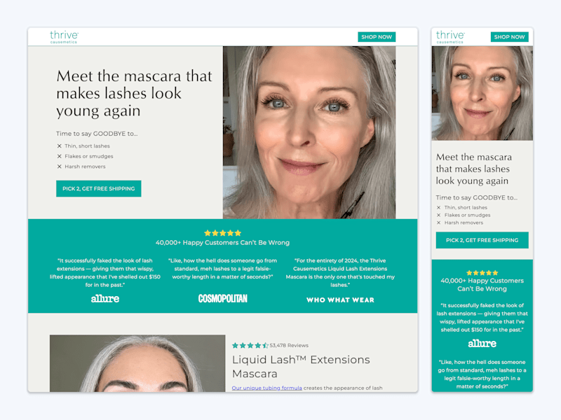 Cover image for Thrive Causemetics – Replo Landing Page Build