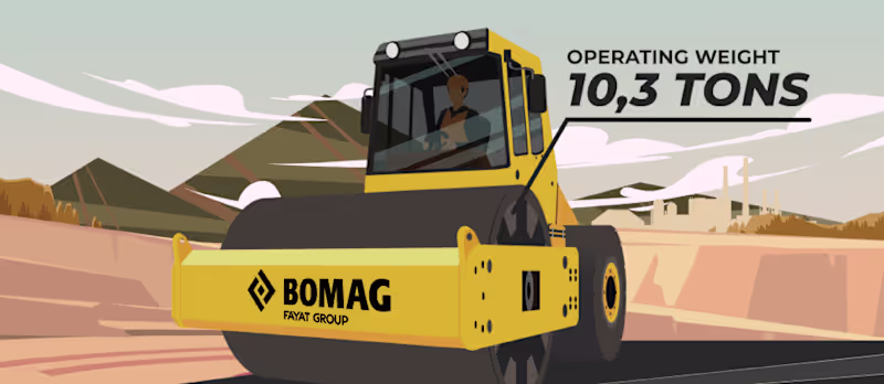 Cover image for Bomag Single Drum Roller BW211D-40