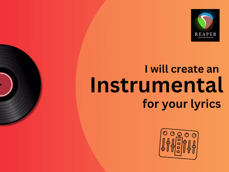 Cover image for I will create a studio level instrumental for your vocals