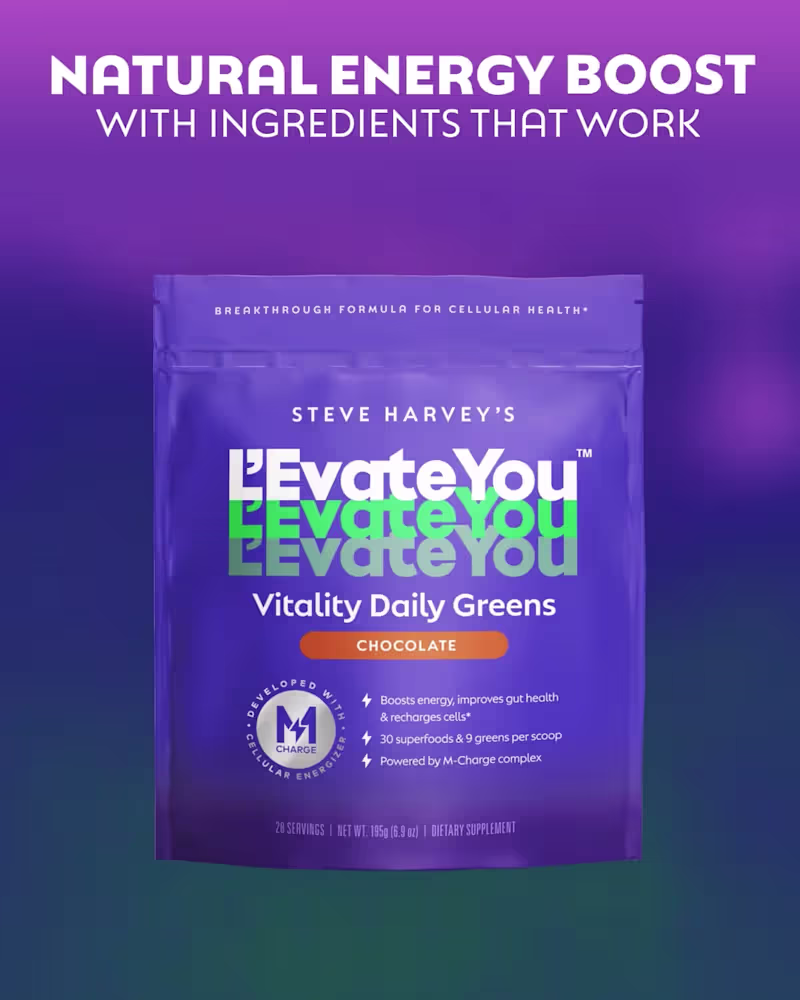 Cover image for Steve Harvey’s L’Evate You - Natural Energy Boost