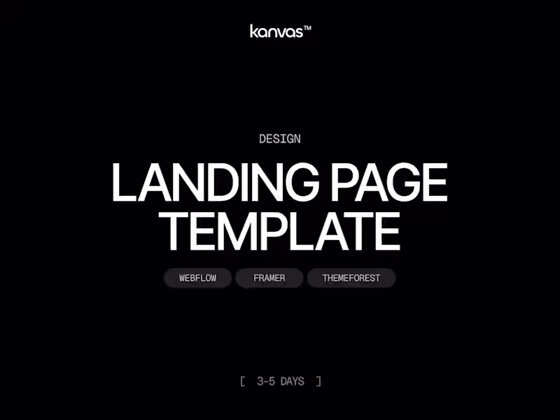 Cover image for Template Design (Landing Page)