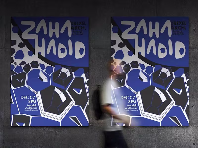 Cover image for 🌀 Zaha Hadid Event Poster
