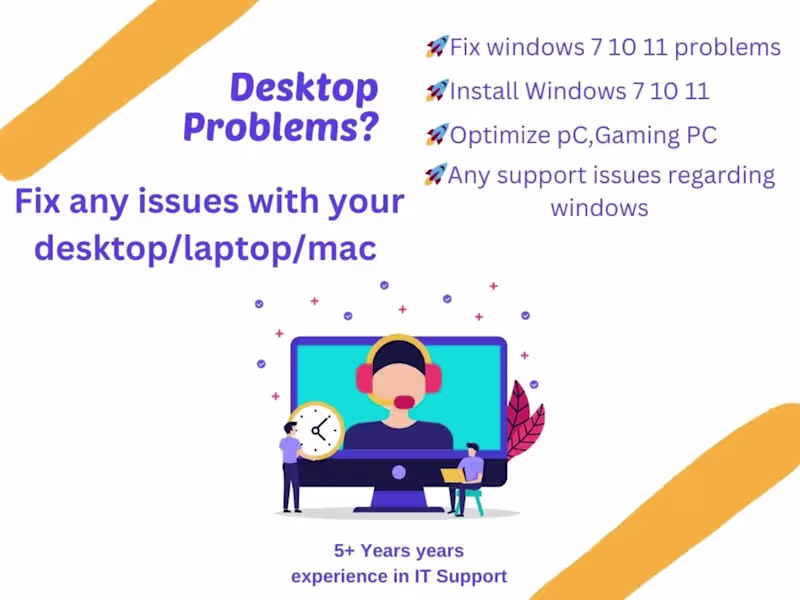 Cover image for I will troubleshoot, repair and fix windows laptop, desktop