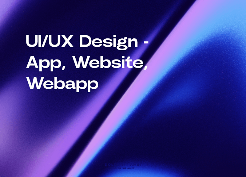 Cover image for UI/UX Design - Website, App, Webapp