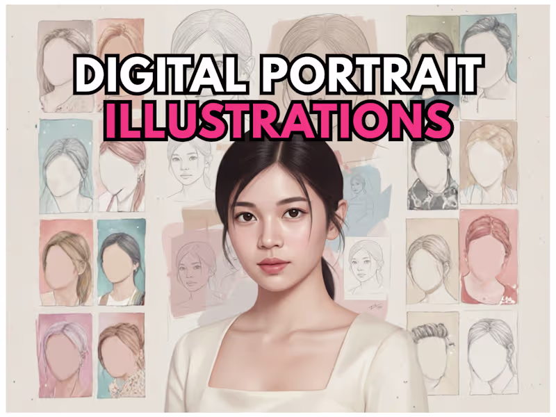 Cover image for Custom Digital Portrait Illustrations by Jagyasini Singh