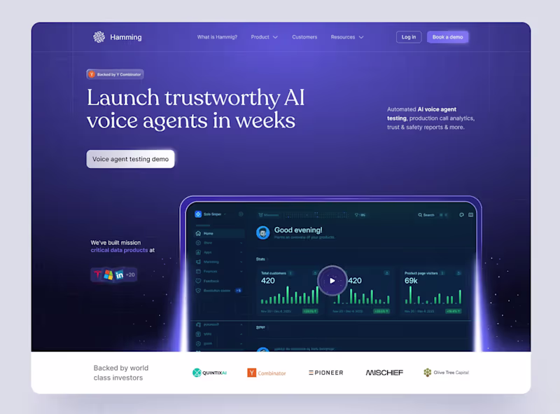 Cover image for AI Voice Agent Platform – SaaS Landing Page Design Meet Hamm...