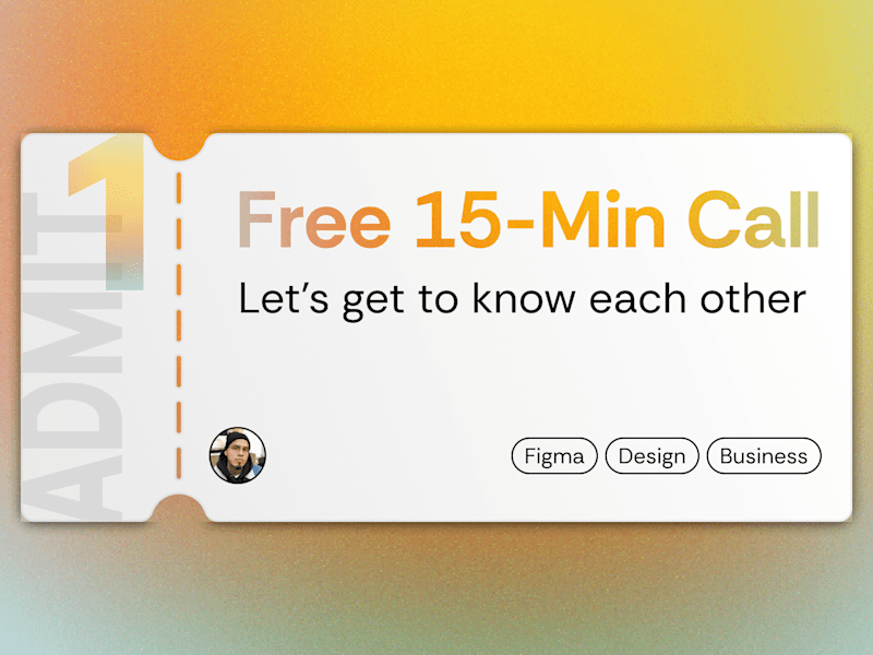 Cover image for FREE 15-Min Intro Call: Let's talk about your idea!