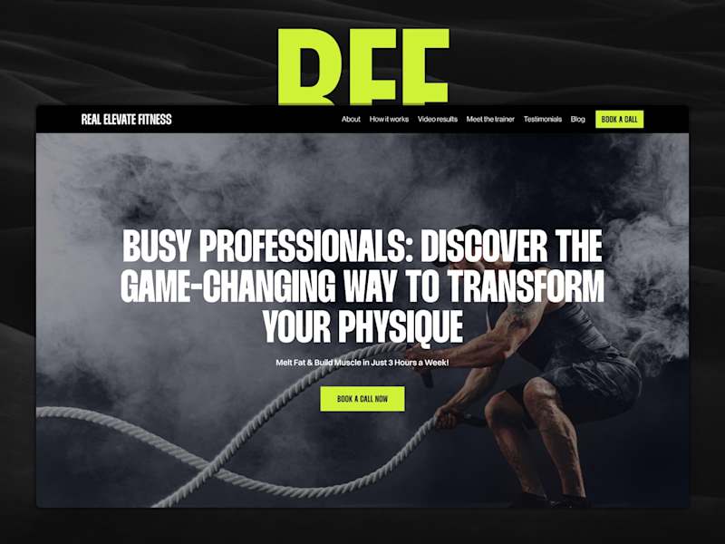 Cover image for Real Elevate Fitness Website