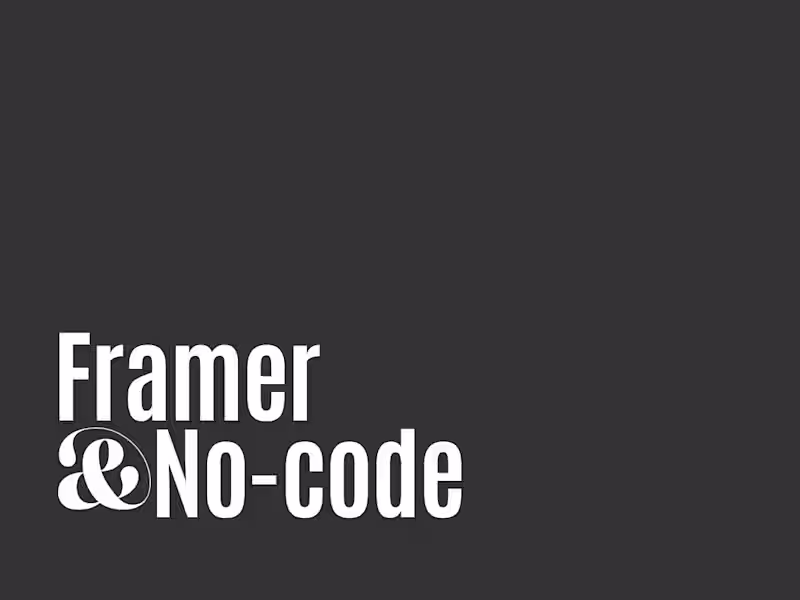 Cover image for No-code Web design / Framer