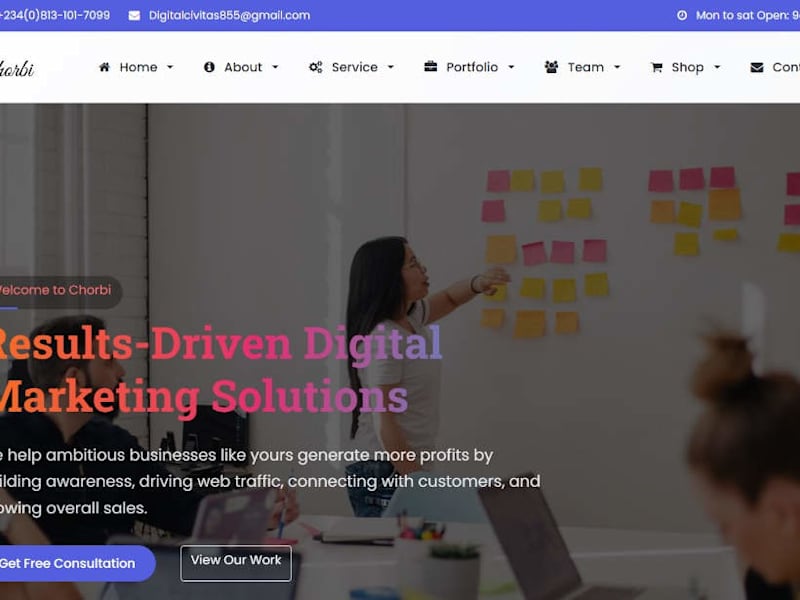 Cover image for Visually Engaging Web Template for Creative Agencies