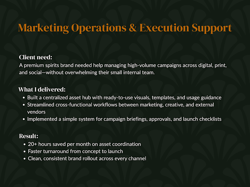 Cover image for Marketing Operations & Execution Support