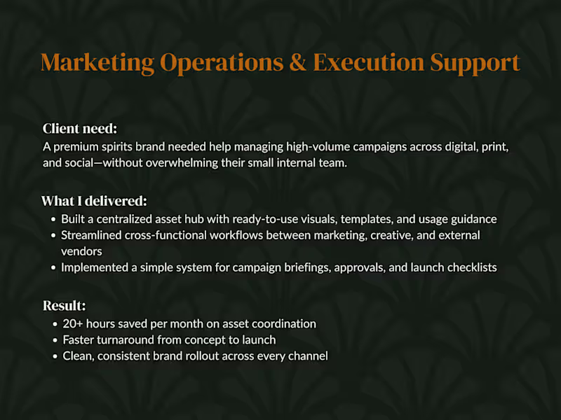 Cover image for Marketing Operations & Execution Support