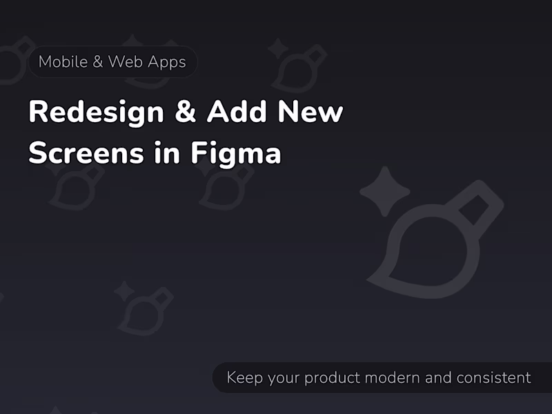 Cover image for Redesign & Create New App Screens in Figma
