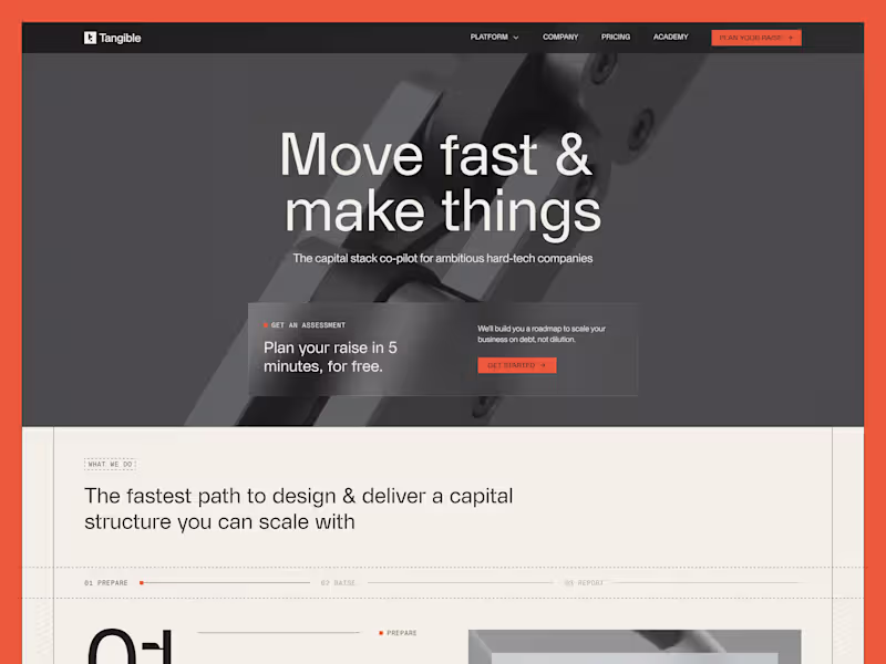 Cover image for Tangible Finance | The capital stack co-pilot