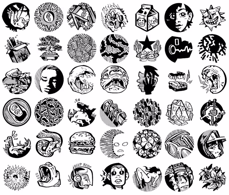 Cover image for ​​​​​​​Illustrated Sticker Gallery