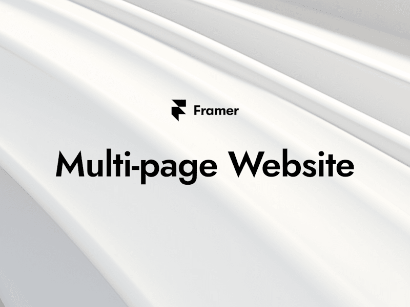 Cover image for Multi-page website built in Framer