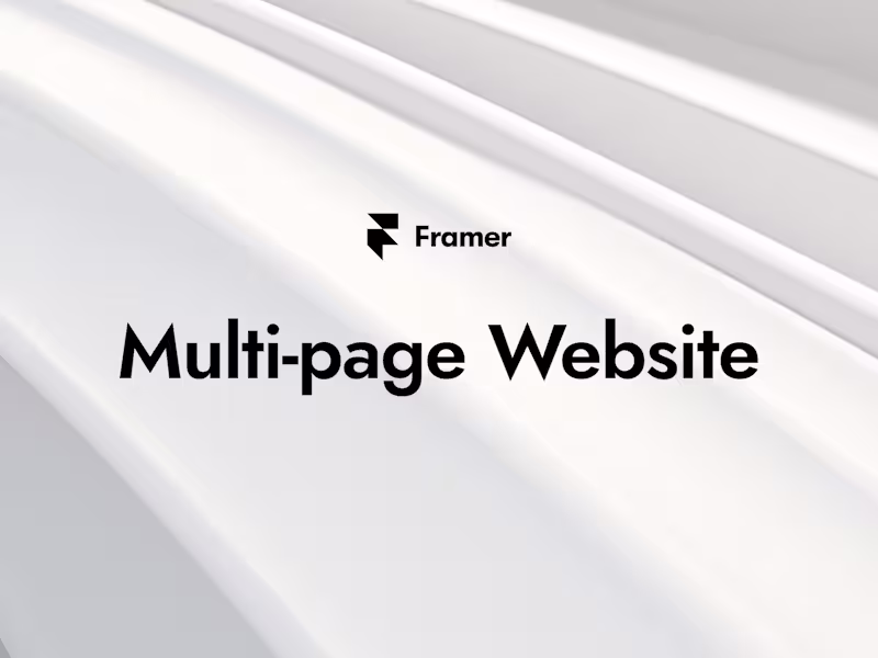 Cover image for Multi-page website built in Framer