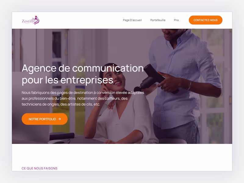 Cover image for Zestify Agency Website Design
