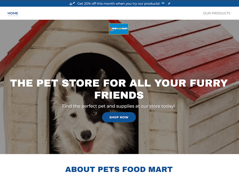 Cover image for Pets Food Mart