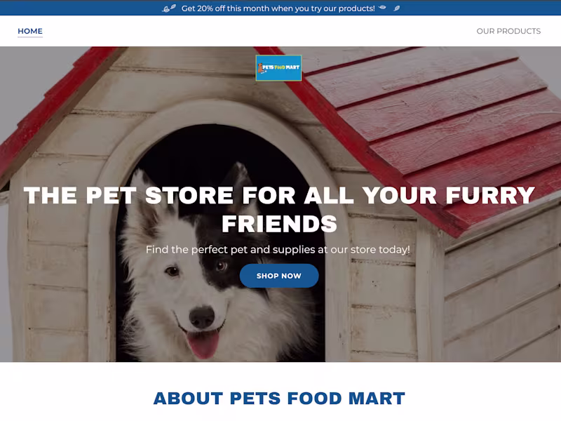 Cover image for Pets Food Mart