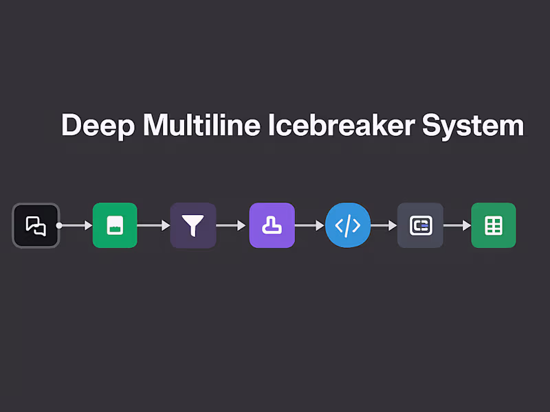 Cover image for Deep Multiline Icebreaker System: A fully automated AI outre...