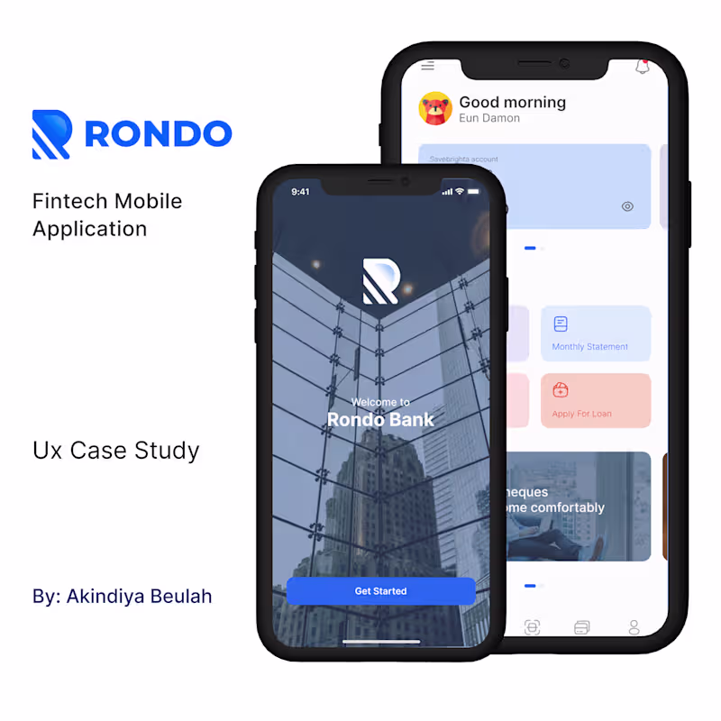 Cover image for Rondo- fintech mobile appliction :: Behance