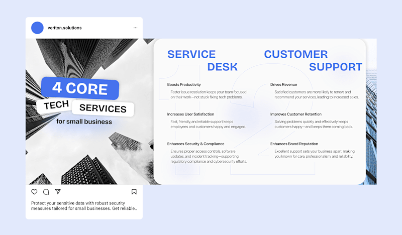 Cover image for Instagram Carousel – B2B Tech Services Overview