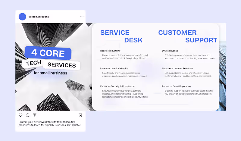Cover image for Instagram Carousel – B2B Tech Services Overview