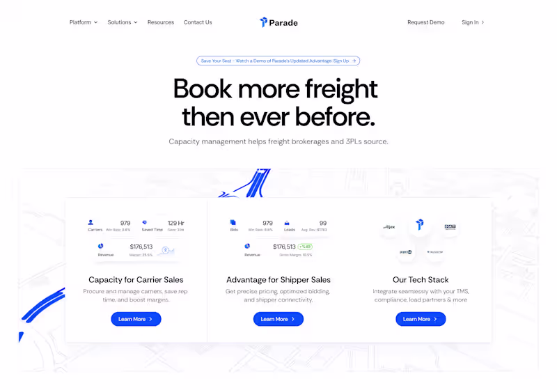 Cover image for Hero section for a capacity management startup