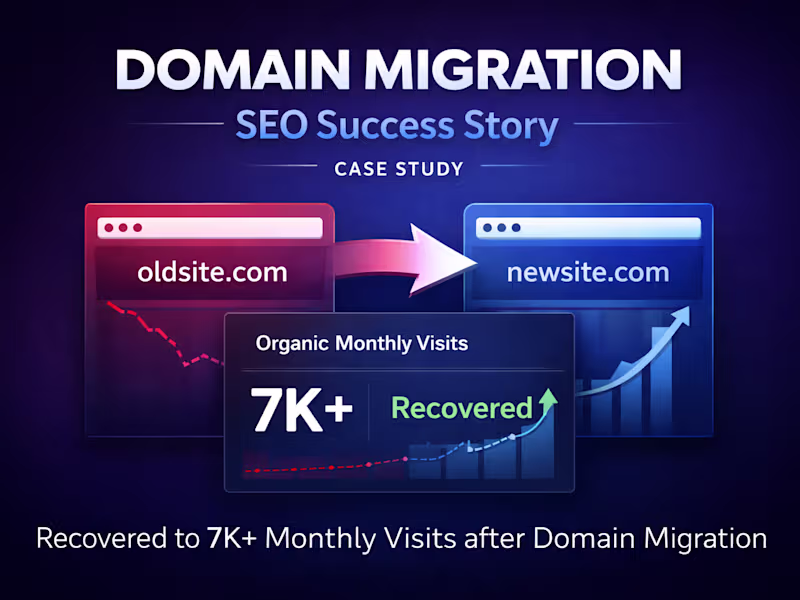Cover image for Domain Migration SEO Recovery 39% Traffic Recovered in 3 Months