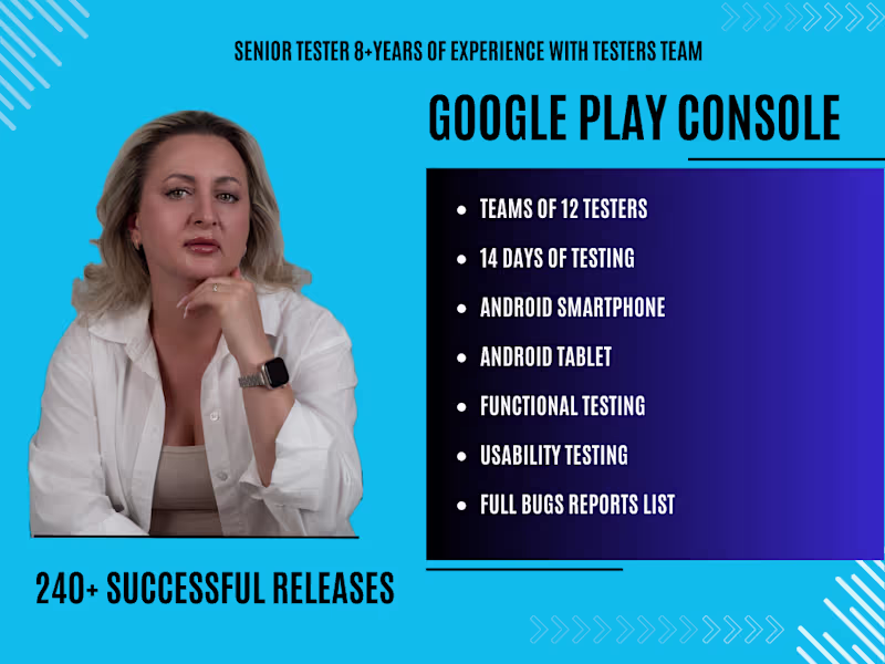 Cover image for I will provide Google Play Console testers team