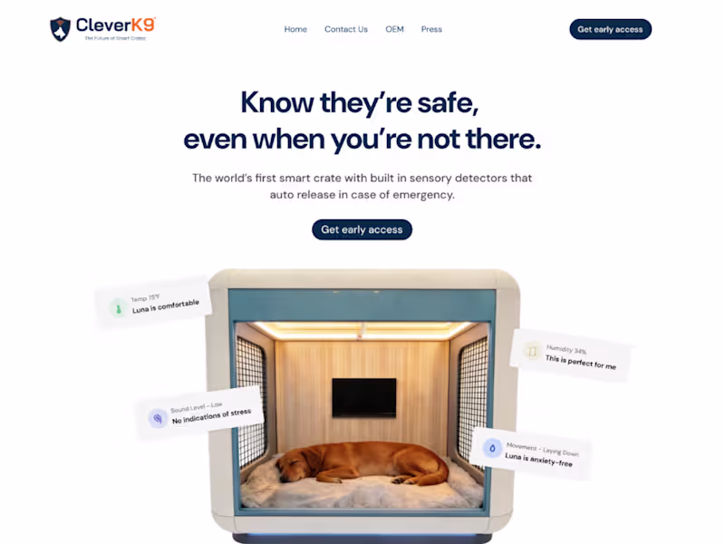 Cover image for Concept website for CleverK9 smart