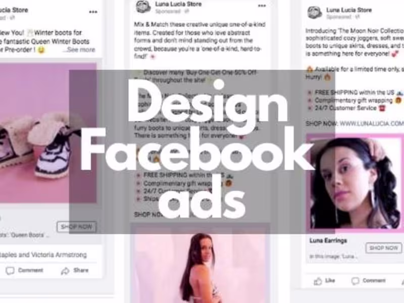 Cover image for Design, write and upload your Facebook ads