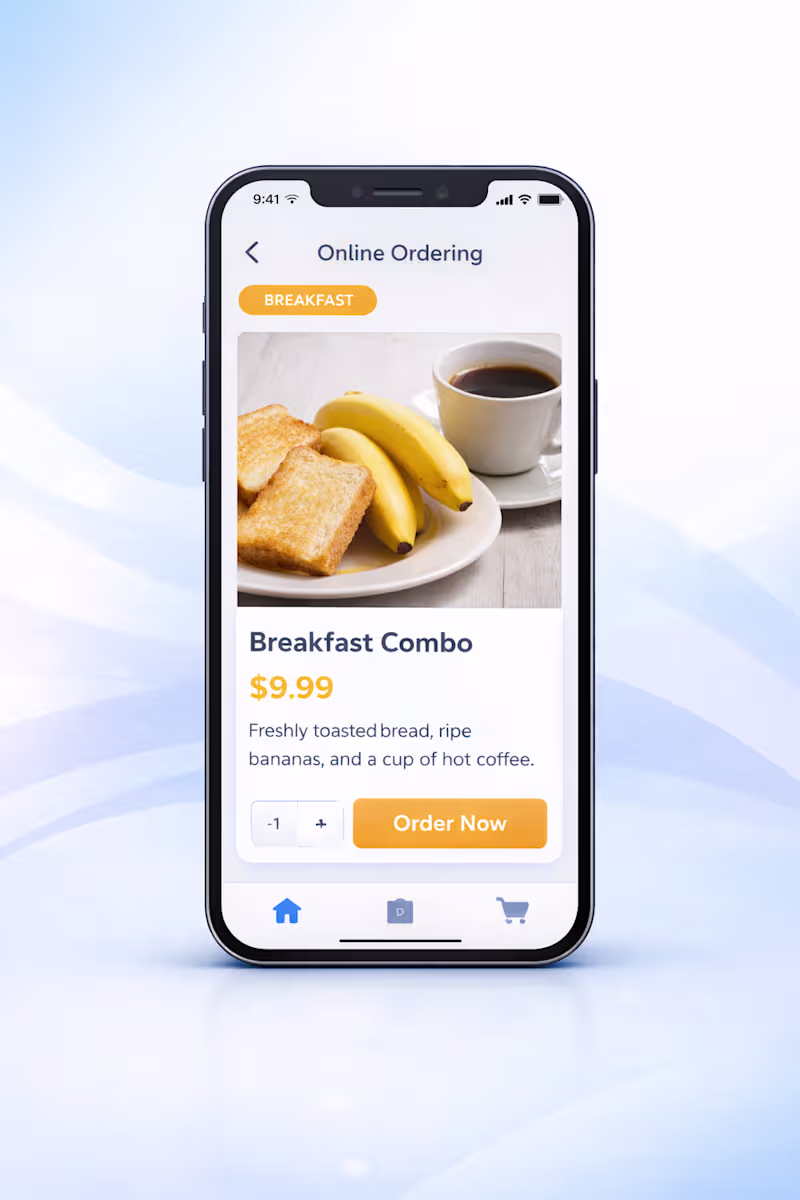 Cover image for Restaurant Online Ordering App Breakfast Combo Screen This p...