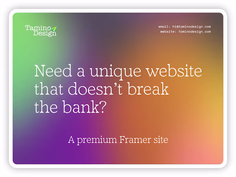 Cover image for Premium Framer site
