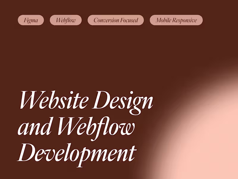 Cover image for Webflow Website Design & Development