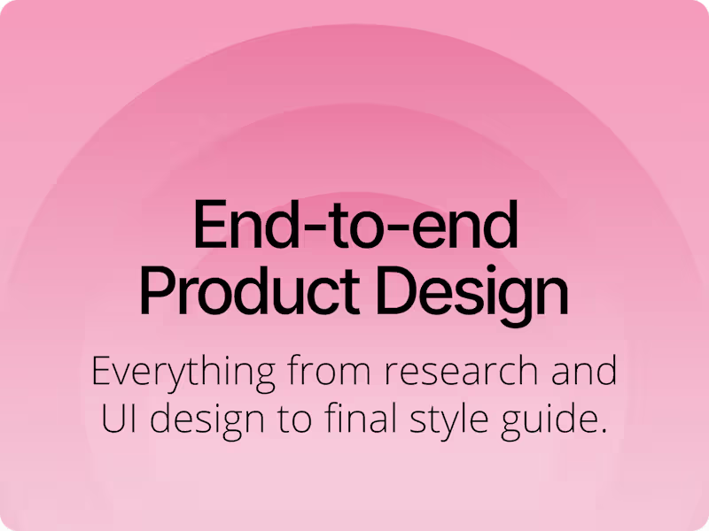 Cover image for Complete product design - Business vision to product.