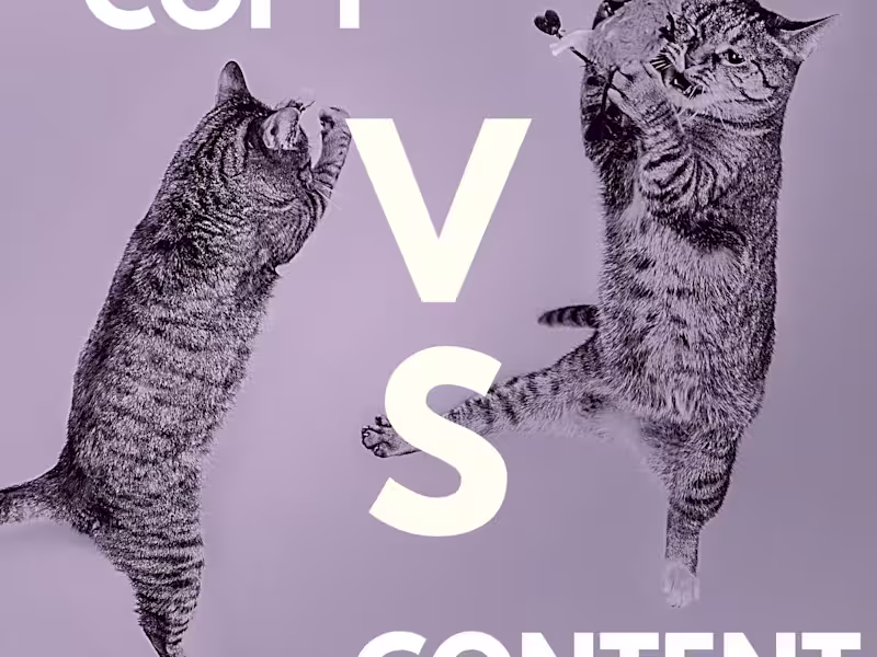 Cover image for Copy vs. Content: A Battle of Words and Wits
