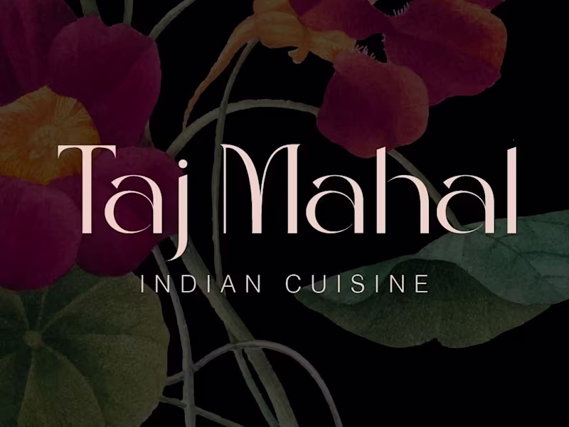Cover image for Taj Mahal Indian Cuisine Branding