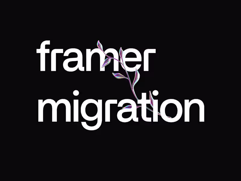 Cover image for Migrate to Framer
