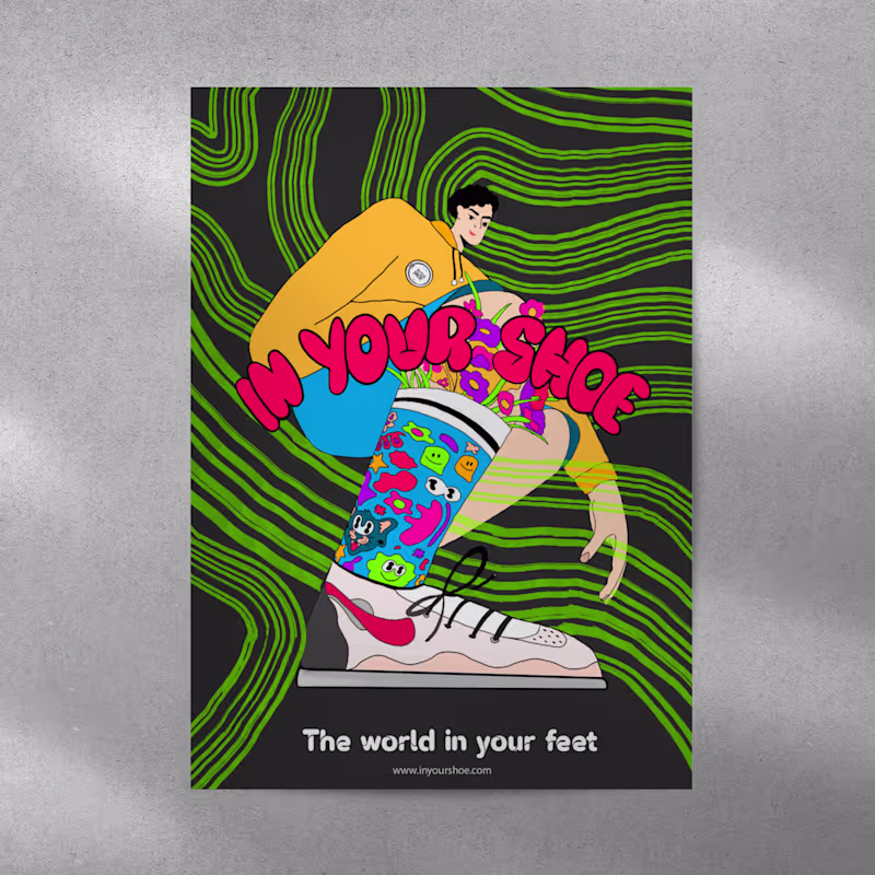 Cover image for Digital Illustrated abstract poster :: Behance